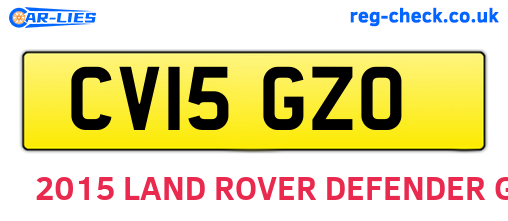 CV15GZO are the vehicle registration plates.
