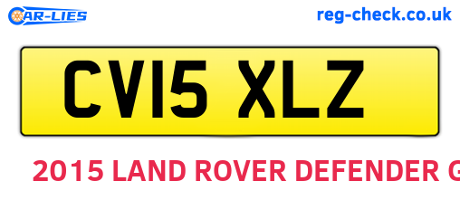 CV15XLZ are the vehicle registration plates.