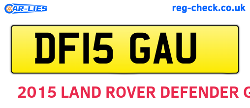 DF15GAU are the vehicle registration plates.