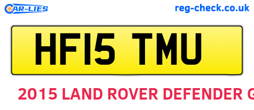 HF15TMU are the vehicle registration plates.