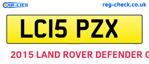 LC15PZX are the vehicle registration plates.