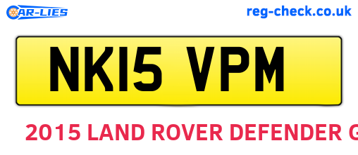NK15VPM are the vehicle registration plates.