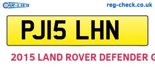 PJ15LHN are the vehicle registration plates.