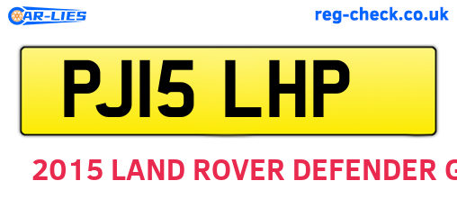 PJ15LHP are the vehicle registration plates.