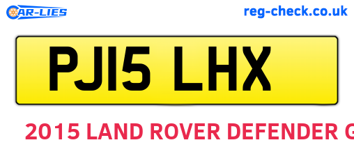 PJ15LHX are the vehicle registration plates.