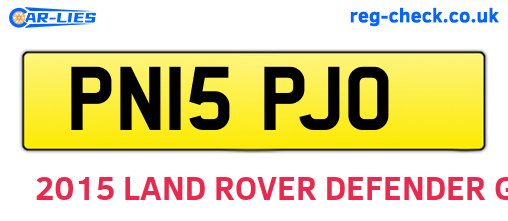 PN15PJO are the vehicle registration plates.