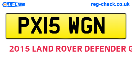 PX15WGN are the vehicle registration plates.