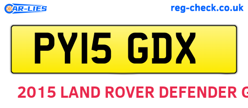 PY15GDX are the vehicle registration plates.