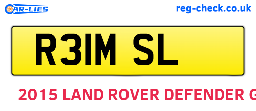 R31MSL are the vehicle registration plates.