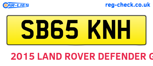 SB65KNH are the vehicle registration plates.