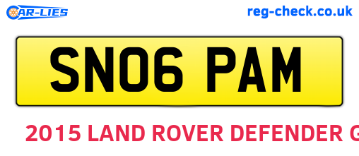 SN06PAM are the vehicle registration plates.