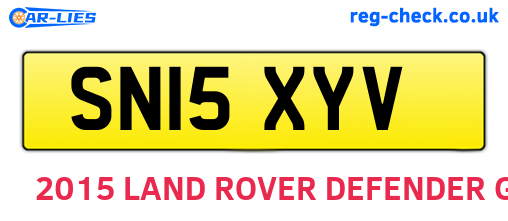 SN15XYV are the vehicle registration plates.