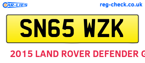 SN65WZK are the vehicle registration plates.
