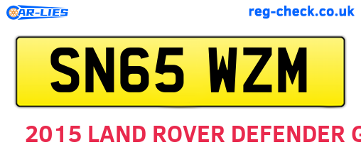 SN65WZM are the vehicle registration plates.