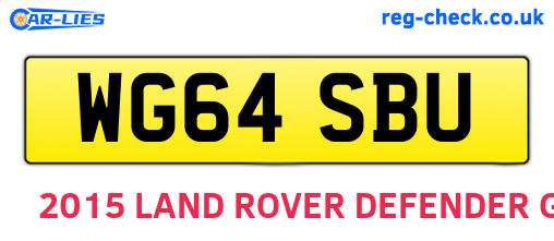 WG64SBU are the vehicle registration plates.