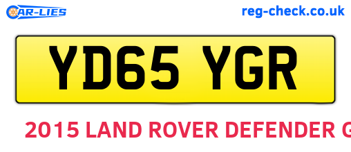 YD65YGR are the vehicle registration plates.
