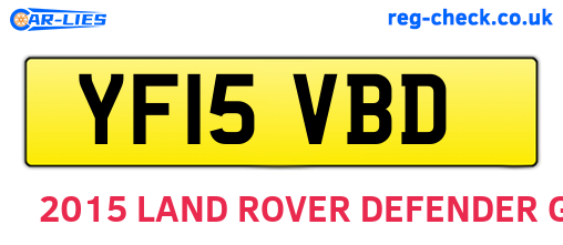 YF15VBD are the vehicle registration plates.