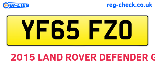 YF65FZO are the vehicle registration plates.