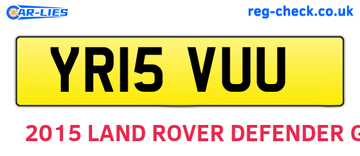 YR15VUU are the vehicle registration plates.