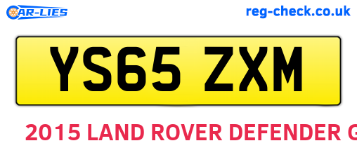 YS65ZXM are the vehicle registration plates.