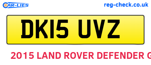 DK15UVZ are the vehicle registration plates.