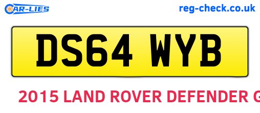 DS64WYB are the vehicle registration plates.