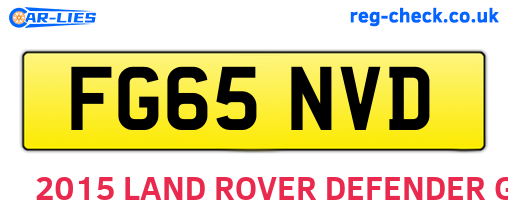 FG65NVD are the vehicle registration plates.