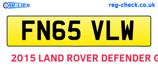FN65VLW are the vehicle registration plates.