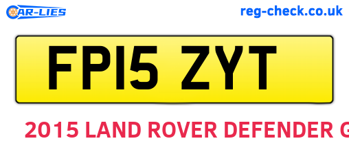 FP15ZYT are the vehicle registration plates.