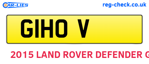 G1HOV are the vehicle registration plates.