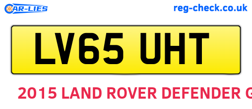 LV65UHT are the vehicle registration plates.