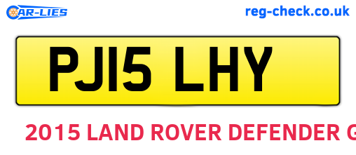 PJ15LHY are the vehicle registration plates.