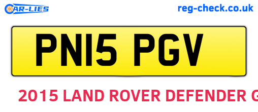 PN15PGV are the vehicle registration plates.