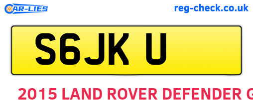 S6JKU are the vehicle registration plates.