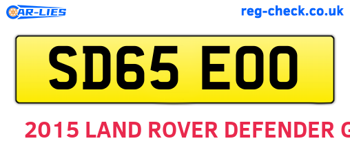 SD65EOO are the vehicle registration plates.