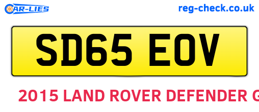 SD65EOV are the vehicle registration plates.