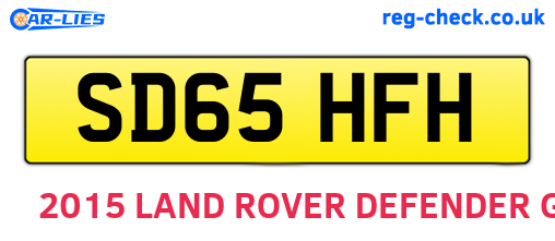 SD65HFH are the vehicle registration plates.