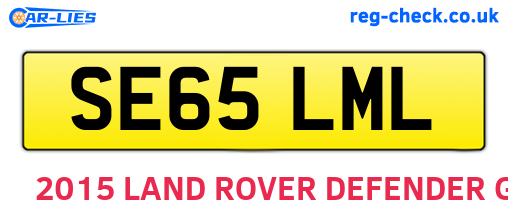 SE65LML are the vehicle registration plates.