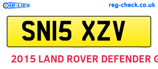 SN15XZV are the vehicle registration plates.