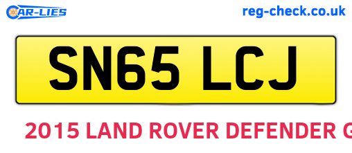 SN65LCJ are the vehicle registration plates.