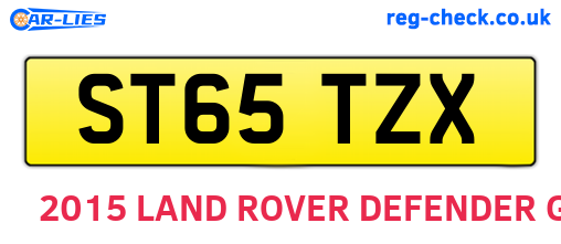 ST65TZX are the vehicle registration plates.