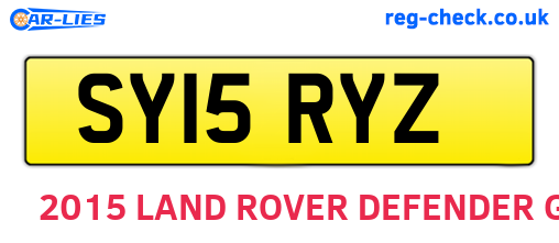 SY15RYZ are the vehicle registration plates.