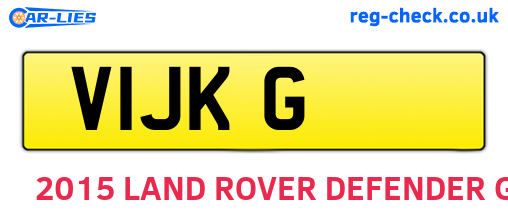 V1JKG are the vehicle registration plates.