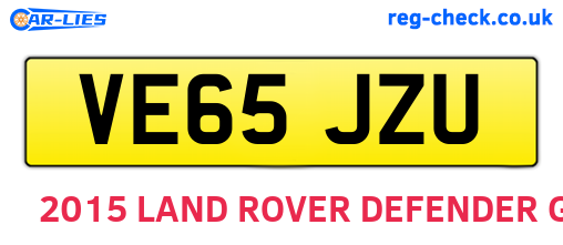 VE65JZU are the vehicle registration plates.