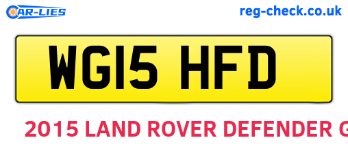 WG15HFD are the vehicle registration plates.
