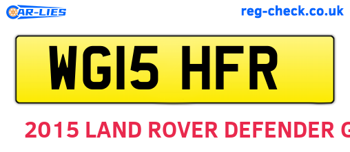WG15HFR are the vehicle registration plates.