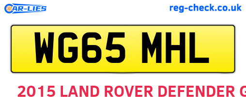 WG65MHL are the vehicle registration plates.