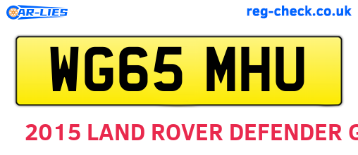 WG65MHU are the vehicle registration plates.