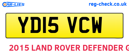 YD15VCW are the vehicle registration plates.