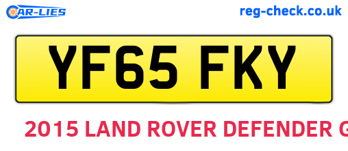 YF65FKY are the vehicle registration plates.